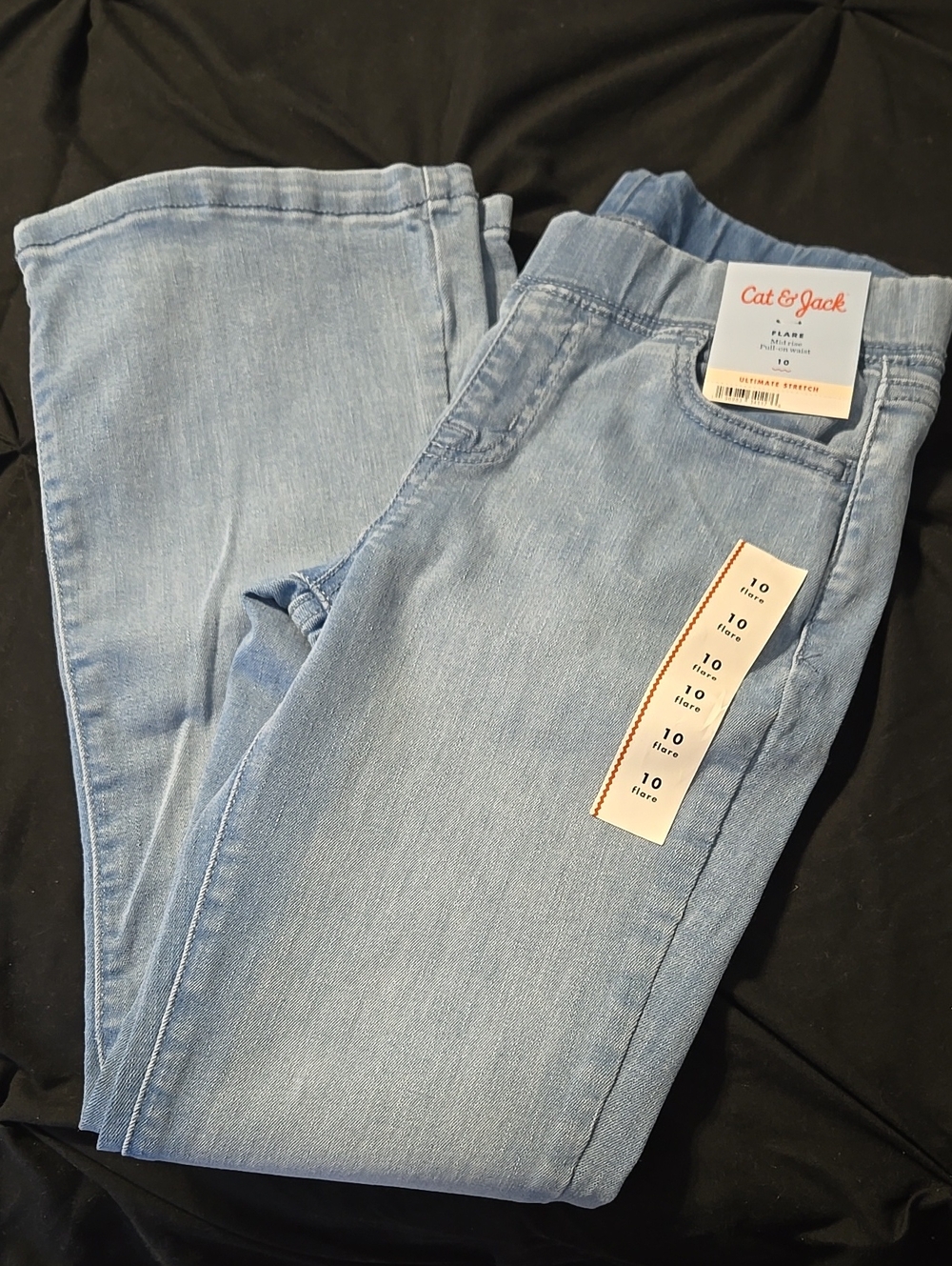 Girls' Size 10 Flare Pull On Jeans